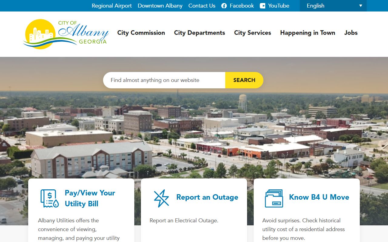 City of Albany government website for local services and resources